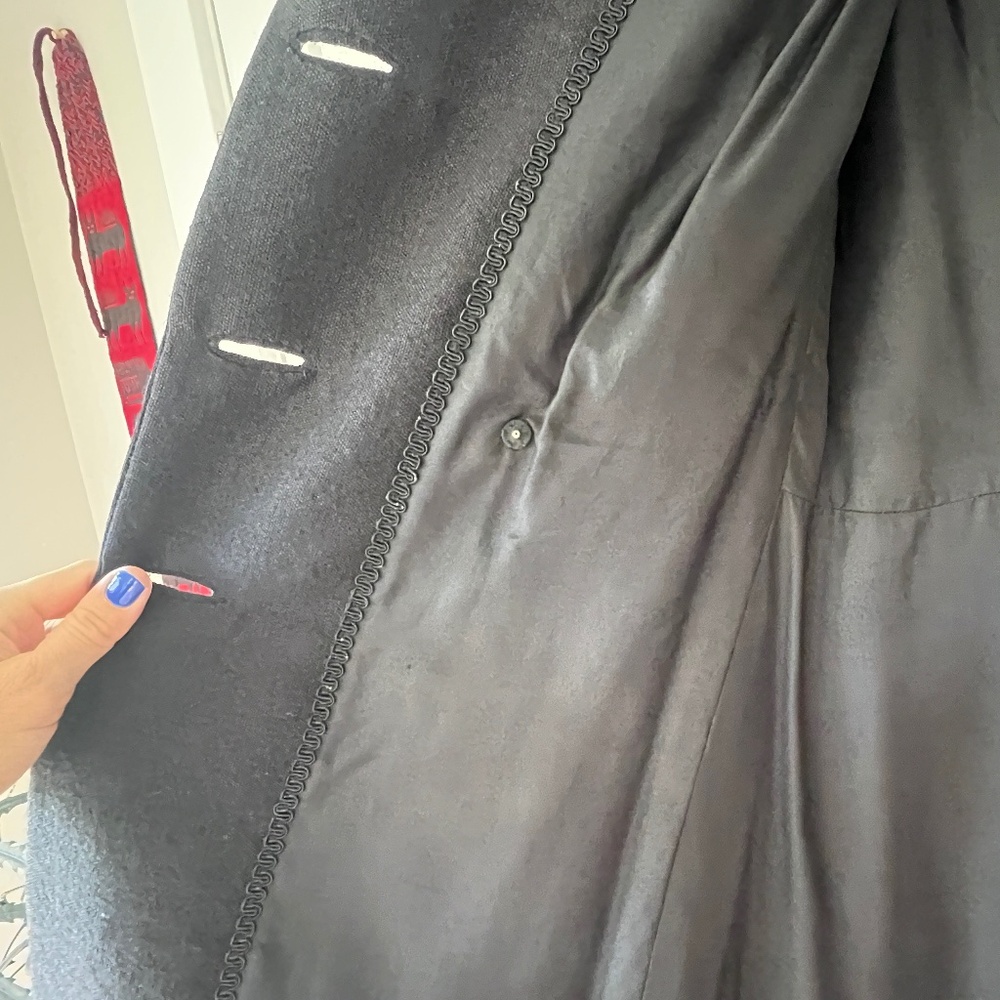 Vintage Boutique Woolen Coat Hand Made in Greece by Nikos and Takis - Picture 5 of 8